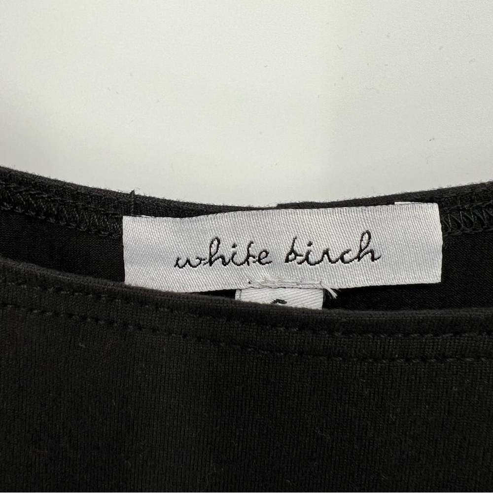 White Birch Top Womens Black With 3/4 Dolman Sleeve Batwing Sleeve Soft Feel NEW - Picture 7 of 8